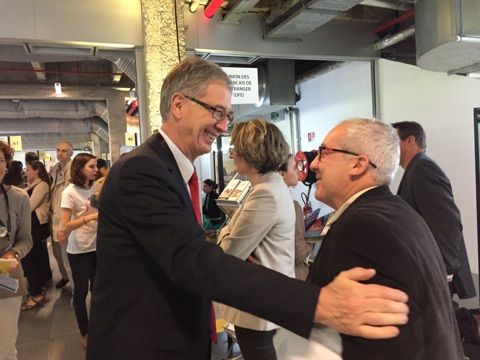 Philippe ROISIN et un visiteur